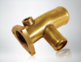 Welding of brass flange and inserts